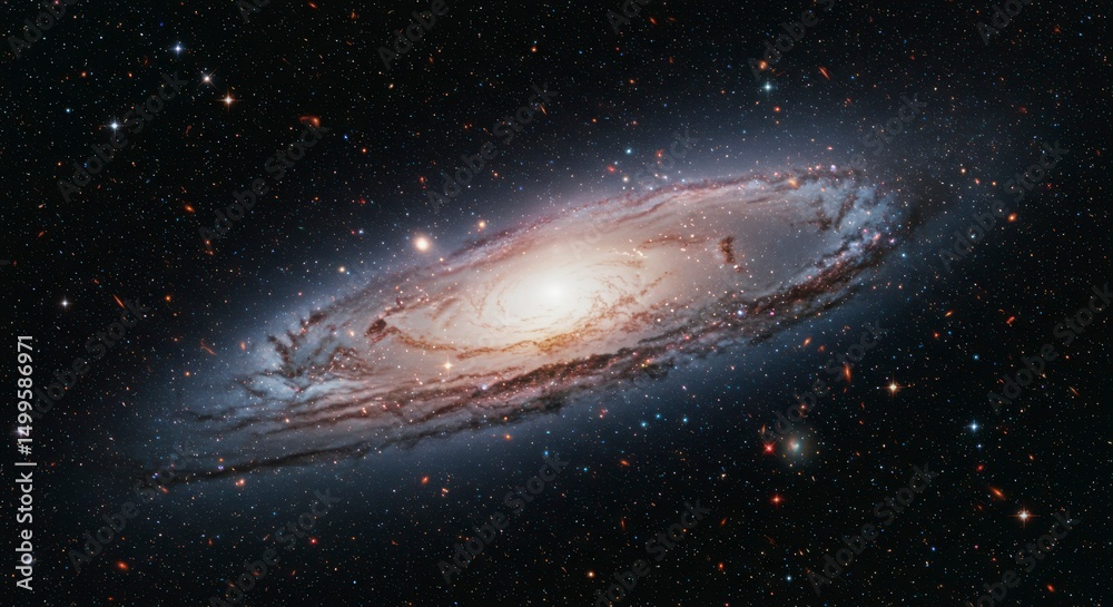 Fototapeta premium Spiral galaxy in deep space (31)