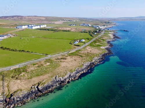 Fototapeta Port Charlotte is a town on the west coast of Islay, Scotland