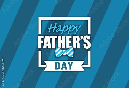 Happy Father's Day Greetings: A visually appealing graphic illustration card celebrating fatherhood with a prominent greeting message.