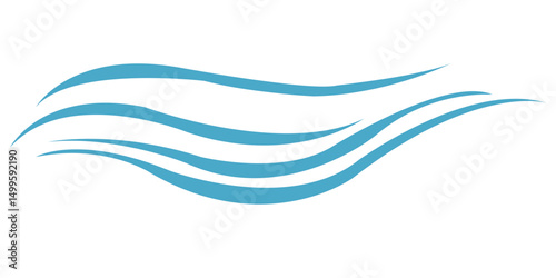 Doodle wind line icon, windy weather icon vector in trendy flat style illustration isolated on white background.