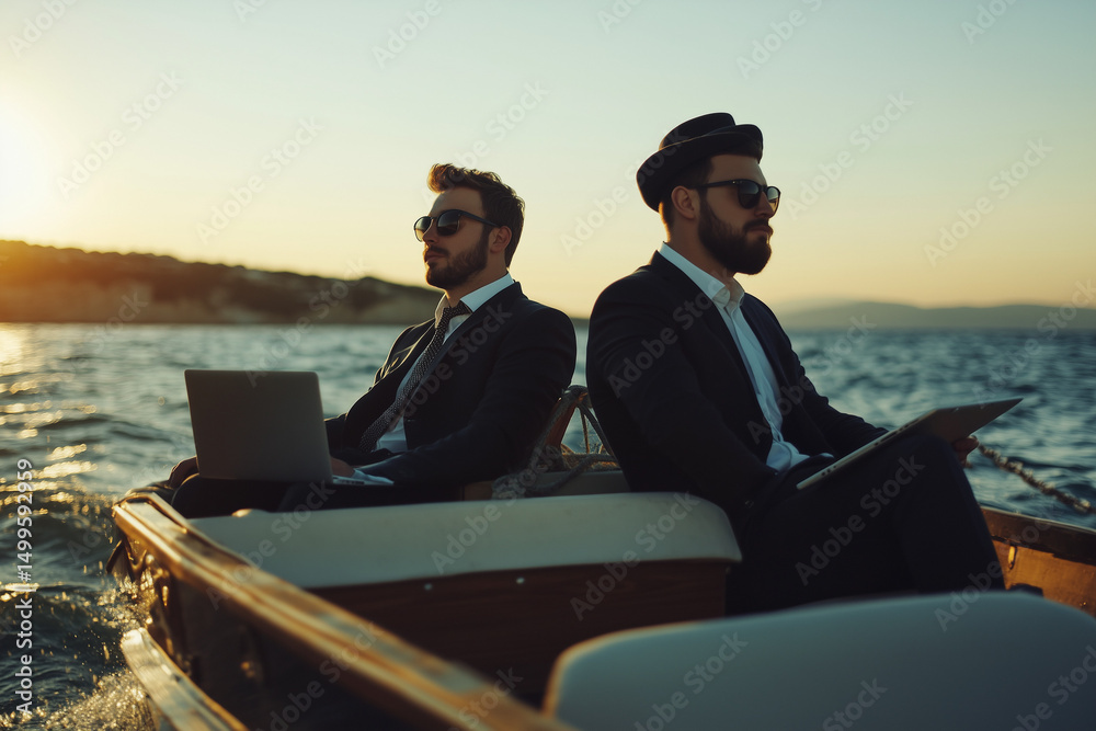 Fototapeta premium business people working on laptop