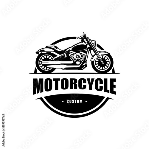 vintage custom motorcycle logo design
