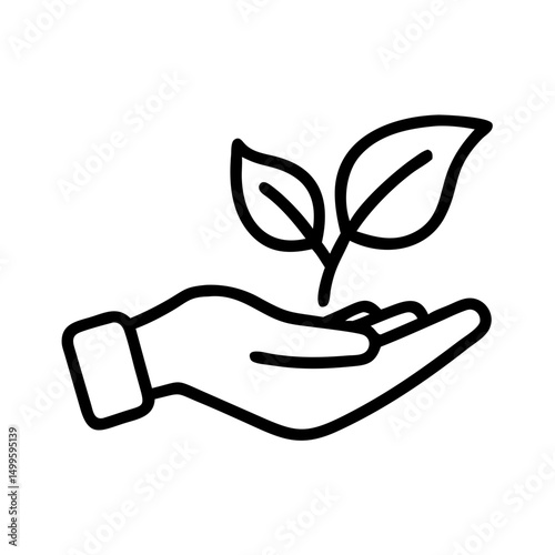 hand holding leaf