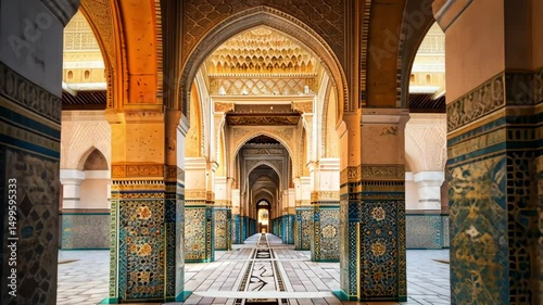 interior of the mosque in cordoba spain