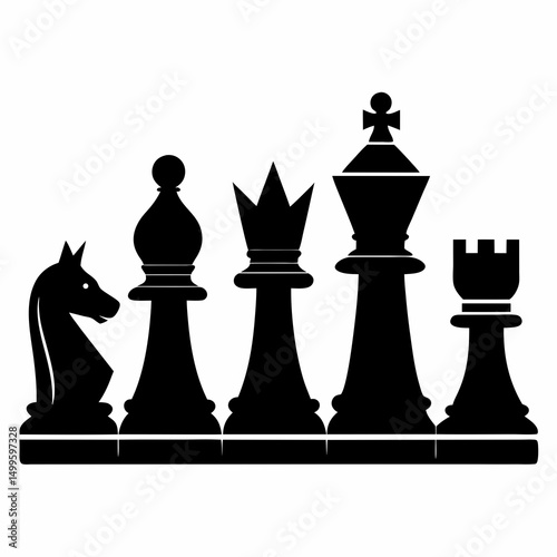 black chess pieces
