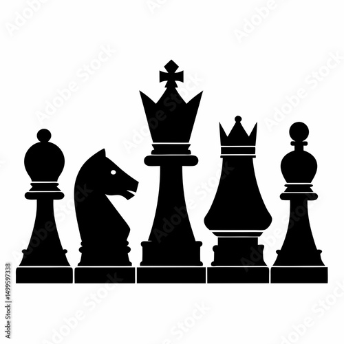 black chess pieces