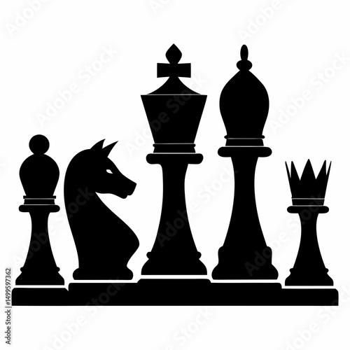 black chess pieces