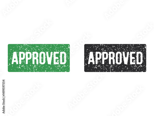 approved rubber stamp, vintage, grunge, misprinted or eroded tag, isolated on transparent background