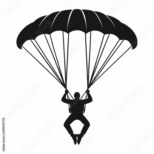 paragliding in the sky