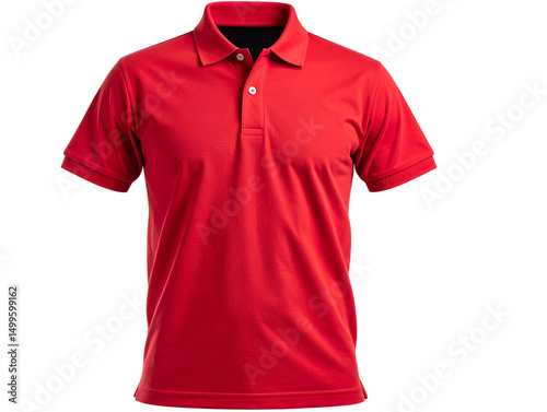 Red polo shirt, mockup template design