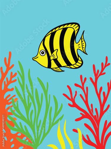 tropical fish and coral reef