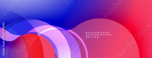 Abstract flowing shapes, vibrant colors blend smoothly. Modern design, gradient effect creates dynamic visual experience.