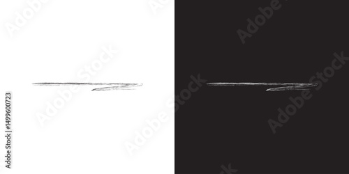 Pastel underline color crayon. Marker or pencil highlighter strokes with rough textured edges.  Horizontal hand drawn chalk. Vector illustration. EPS 10/AI