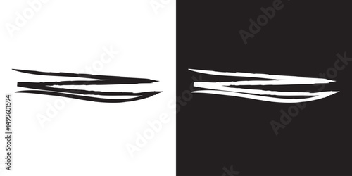 Pastel underline color crayon. Marker or pencil highlighter strokes with rough textured edges.  Horizontal hand drawn chalk. Vector illustration. EPS 10/AI