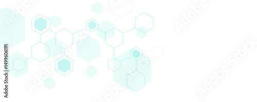 Futuristic molecule structure abstract hexagonal network background for technology and medical science design.