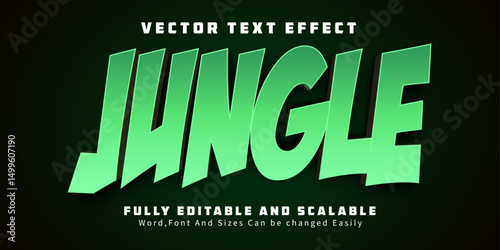 Jungle text effect editable 