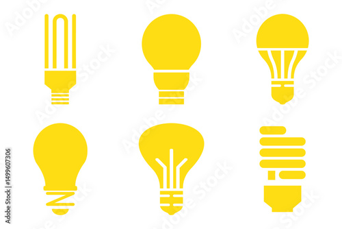 Light bulb icon set. lamp icon symbol collection , creative good idea logo. innovative idea icon sign in flat style. vector illustration.