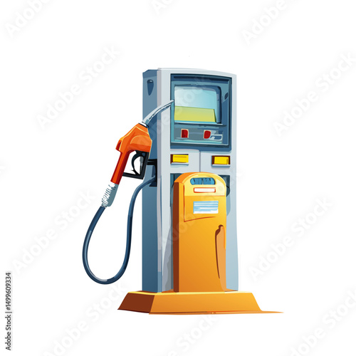 gas station pump vector graphic design
