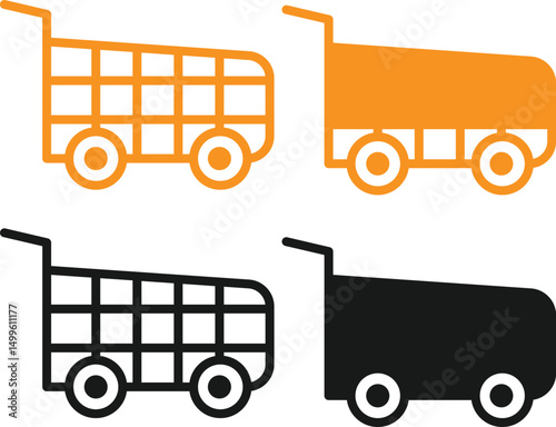Shopping cart icon detailed vector illustration for e commerce and retail designs. Shopping Cart Icon.
