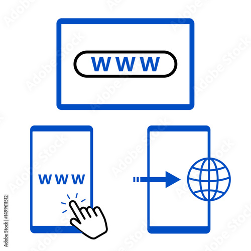 vector illustration design image website and search engine icon