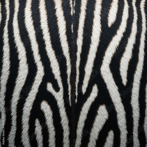 Wildlife Texture: Real Zebra Skin Pattern Background