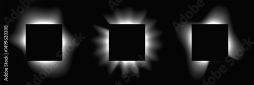 Set of square illuminate light frames