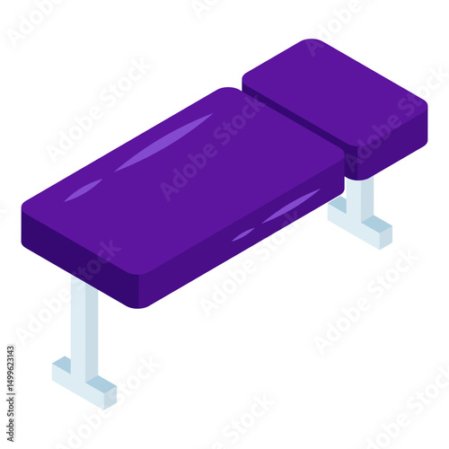 A unique design icon of workout bench 