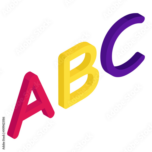 A creative design icon of abc learning