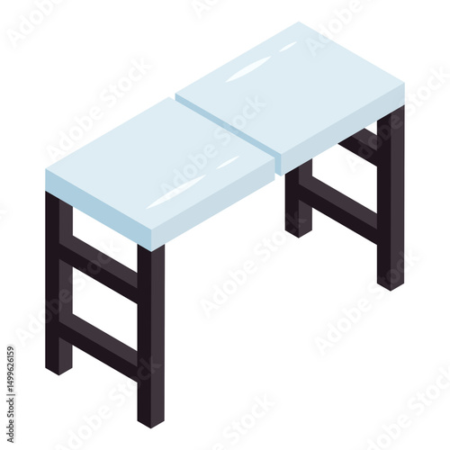 A unique design icon of workout bench 