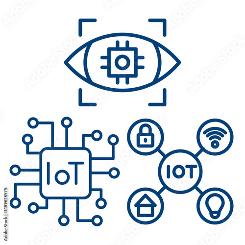 artificial intelligence IoT image design vector illustration