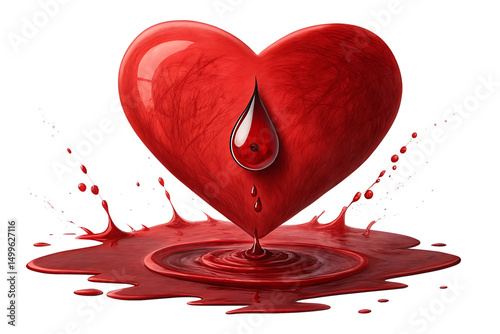 red heart with drops of water Give Blood, Save Lives: What to Know for World Blood Donor Day