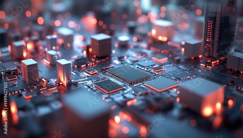 Advanced circuit board with glowing components