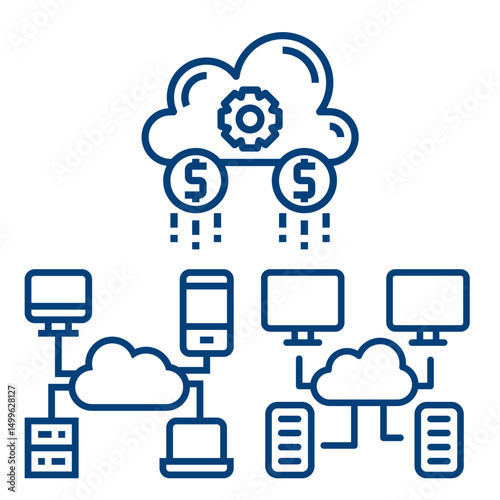 vector illustration design image website cloud server system