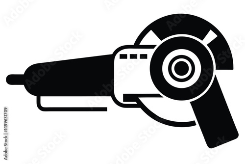 Angle Grinder silhouette vector art illustration