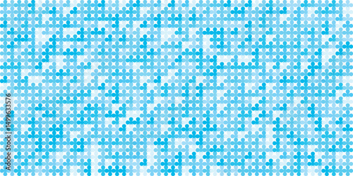 Abstract Blue flower Geometric Composition