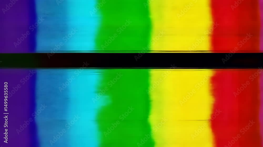 Digital glitch effect with separated RGB color channels and screen distortion. Captured in crisp 4K, ideal for tech, cyber, error, and futuristic visual themes.