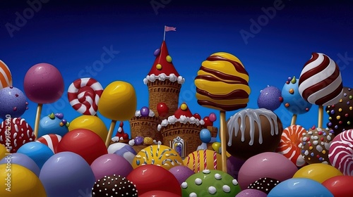 Candy Castle Fantasy Landscape.