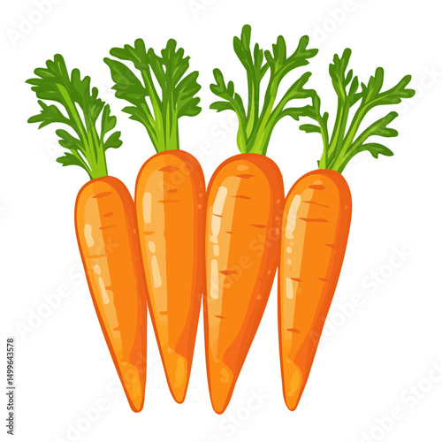 My Simple flat 2D icon carrots group isolated on transparent background, vector, flat design, animation design, simple flat 2D icon, minimalist design, clipart