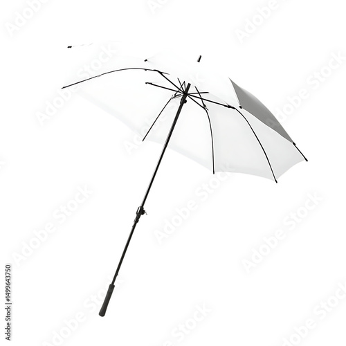 Ultra Portable Beach Umbrella with a Minimalist Spa Isolated on Transparent Background