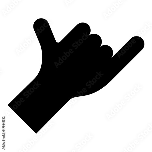Shaka symbol hand hawaiian greeting gesture sign call me sign telephone loose surf up icon black color vector illustration image flat style