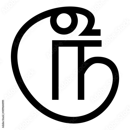 Tamil rupee sign Sri Lanka currency symbol icon black color vector illustration image flat style