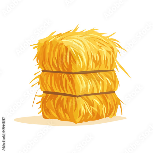 My Simple flat 2D icon haystack isolated on transparent background, vector, flat design, animation design, simple flat 2D icon, minimalist design, clipart