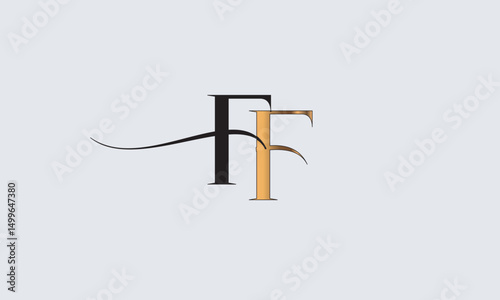 FF, FF , F ,  Abstract Letters Logo Monogram	