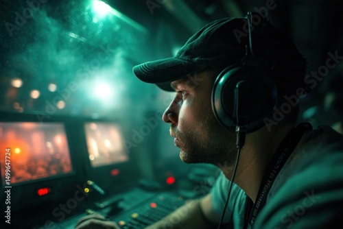 Wallpaper Mural Lighting engineer working during live show using control desk Torontodigital.ca