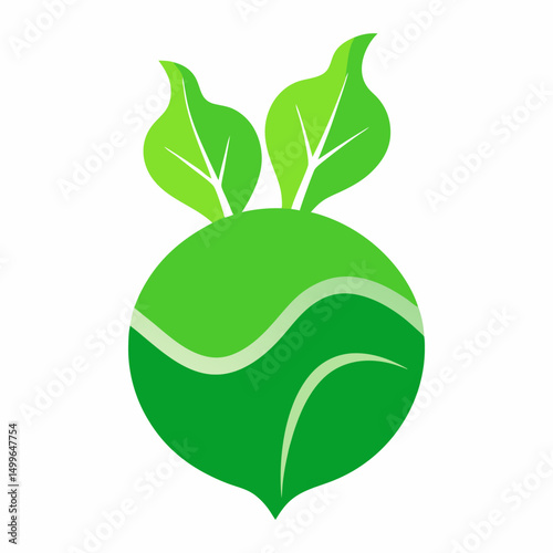 Kohlrabi icon on white background