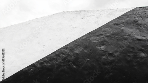 A minimalistic black and white geometric abstract image.