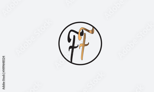 FF, FF , F ,  Abstract Letters Logo Monogram	