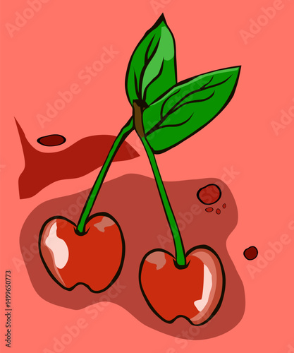 Czereśnia ilustracja