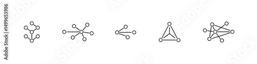 Networking icon. Network vector set. Connection team structure icon set. Group connect line design sign. Network sharing icon set.
