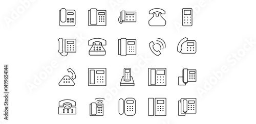 telephone icon pack illustration
